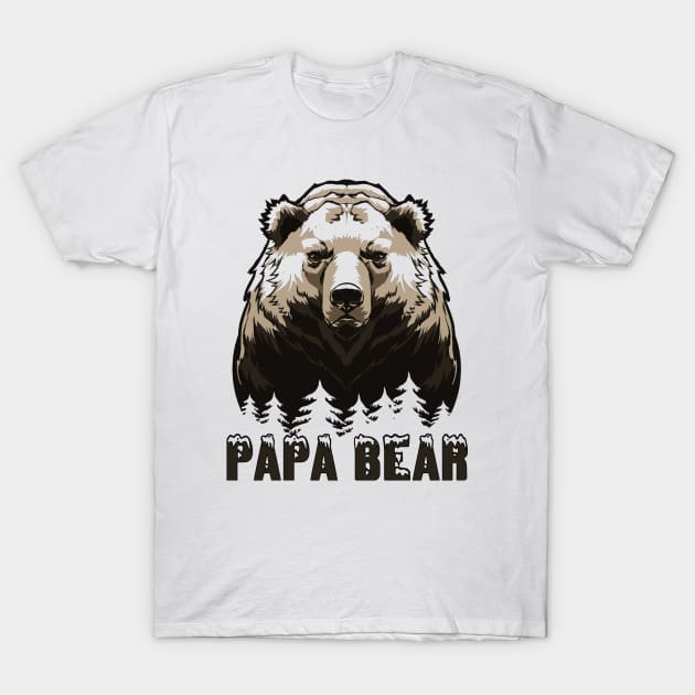 Daddy T-Shirt, Happy Christmas Shirt, Papa Panda Bear tees, Bear Dad tshirt T-Shirt by DOUHALY